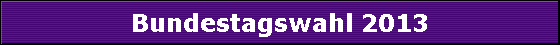 Bundestagswahl 2013